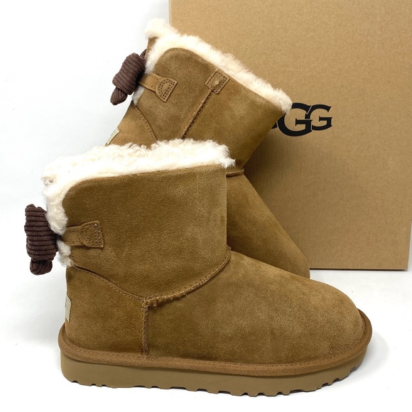 UGG Shoes - 💖MEGA SALE💖UGG W Mini Bailey Corduroy Bow Women Brown Suede Boots 1117650CHE